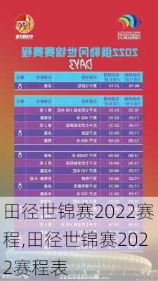 田径世锦赛2022赛程,田径世锦赛2022赛程表