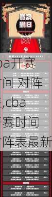 cba开赛时间 对阵表,cba开赛时间 对阵表最新