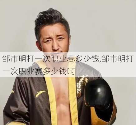邹市明打一次职业赛多少钱,邹市明打一次职业赛多少钱啊