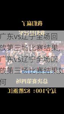 广东vs辽宁全场回放第三场比赛结果,广东vs辽宁全场回放第三场比赛结果如何