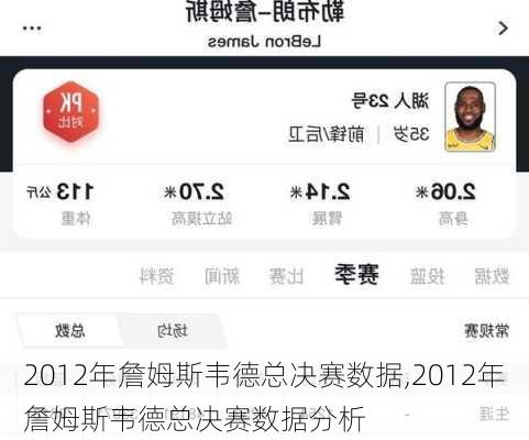 2012年詹姆斯韦德总决赛数据,2012年詹姆斯韦德总决赛数据分析