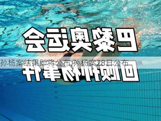 孙杨案结果即将公布,孙杨案28日公布
