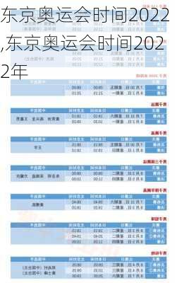 东京奥运会时间2022,东京奥运会时间2022年
