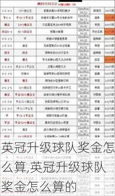 英冠升级球队奖金怎么算,英冠升级球队奖金怎么算的