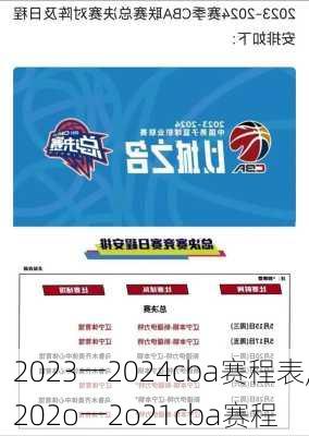 2023一2024cba赛程表,202o一2o21cba赛程