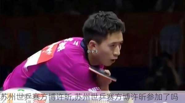 苏州世乒赛方博许昕,苏州世乒赛方博许昕参加了吗