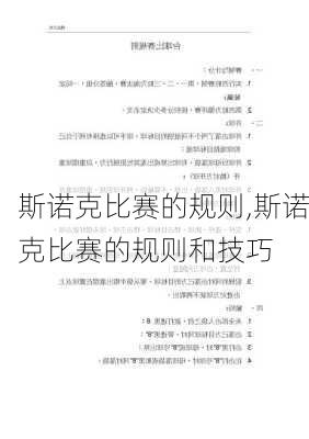 斯诺克比赛的规则,斯诺克比赛的规则和技巧