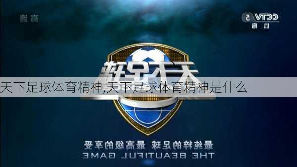 天下足球体育精神,天下足球体育精神是什么
