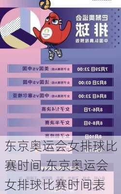 东京奥运会女排球比赛时间,东京奥运会女排球比赛时间表