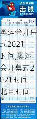 奥运会开幕式2021时间,奥运会开幕式2021时间北京时间