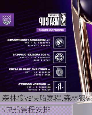 森林狼vs快船赛程,森林狼vs快船赛程安排
