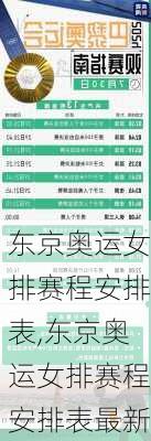 东京奥运女排赛程安排表,东京奥运女排赛程安排表最新