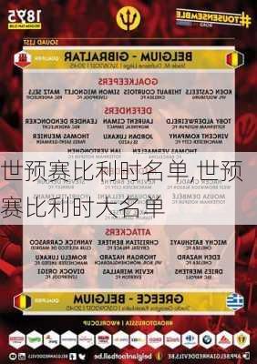 世预赛比利时名单,世预赛比利时大名单
