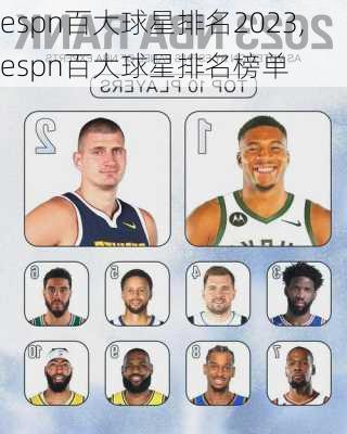 espn百大球星排名2023,espn百大球星排名榜单