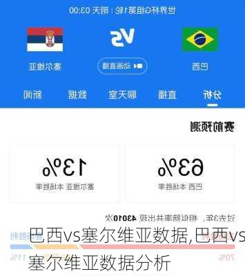 巴西vs塞尔维亚数据,巴西vs塞尔维亚数据分析