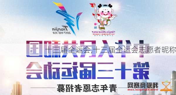 十三届全运会,十三届全运会志愿者昵称