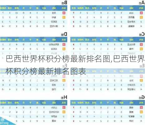 巴西世界杯积分榜最新排名图,巴西世界杯积分榜最新排名图表