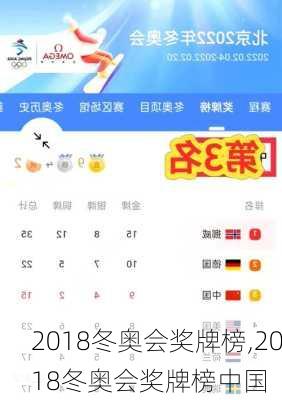 2018冬奥会奖牌榜,2018冬奥会奖牌榜中国