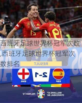 西班牙足球世界杯冠军次数,西班牙足球世界杯冠军次数排名