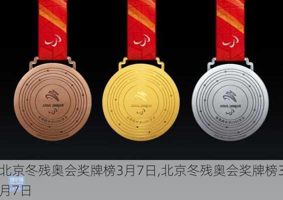 北京冬残奥会奖牌榜3月7日,北京冬残奥会奖牌榜3月7日