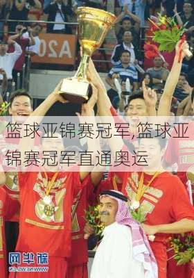 篮球亚锦赛冠军,篮球亚锦赛冠军直通奥运