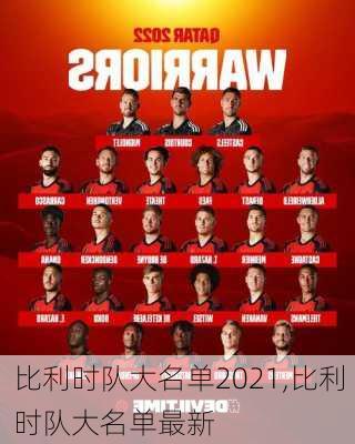 比利时队大名单2021,比利时队大名单最新