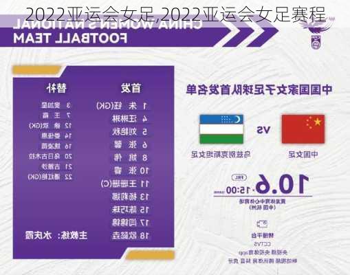 2022亚运会女足,2022亚运会女足赛程