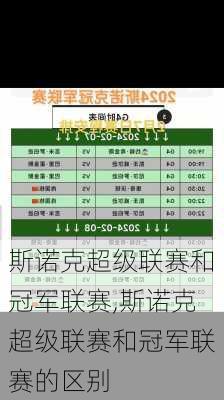 斯诺克超级联赛和冠军联赛,斯诺克超级联赛和冠军联赛的区别