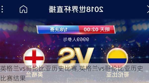 英格兰vs哥伦比亚历史比赛,英格兰vs哥伦比亚历史比赛结果