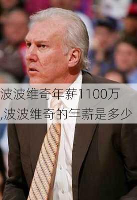 波波维奇年薪1100万,波波维奇的年薪是多少