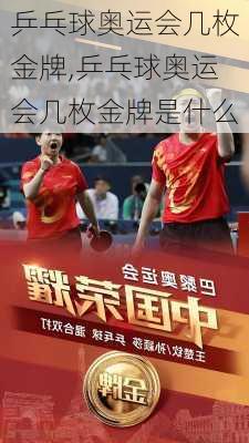 乒乓球奥运会几枚金牌,乒乓球奥运会几枚金牌是什么