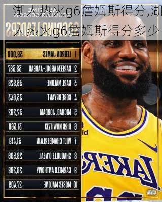 湖人热火g6詹姆斯得分,湖人热火g6詹姆斯得分多少