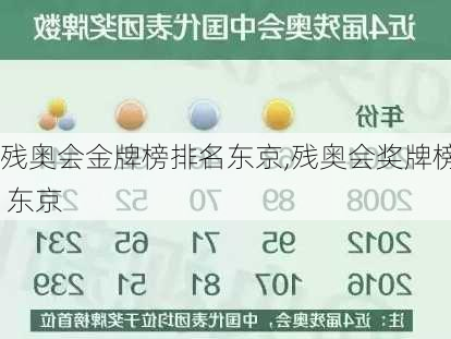 残奥会金牌榜排名东京,残奥会奖牌榜 东京