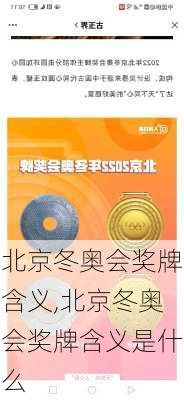 北京冬奥会奖牌含义,北京冬奥会奖牌含义是什么