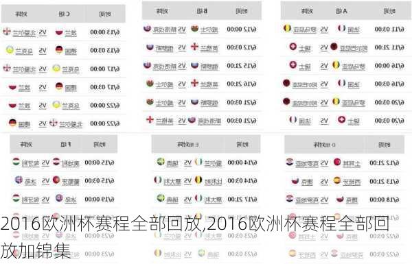 2016欧洲杯赛程全部回放,2016欧洲杯赛程全部回放加锦集