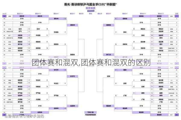 团体赛和混双,团体赛和混双的区别