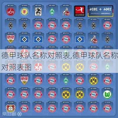 德甲球队名称对照表,德甲球队名称对照表图