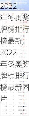 2022年冬奥奖牌榜排行榜最新,2022年冬奥奖牌榜排行榜最新图片