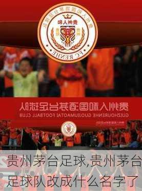 贵州茅台足球,贵州茅台足球队改成什么名字了