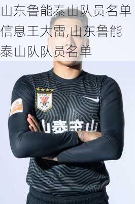 山东鲁能泰山队员名单信息王大雷,山东鲁能泰山队队员名单
