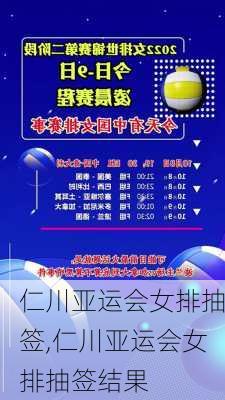 仁川亚运会女排抽签,仁川亚运会女排抽签结果