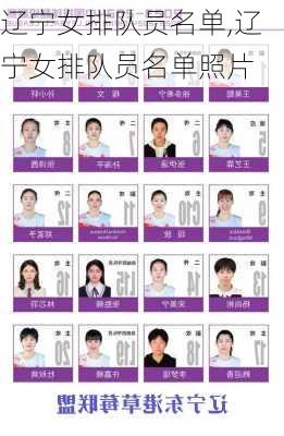 辽宁女排队员名单,辽宁女排队员名单照片