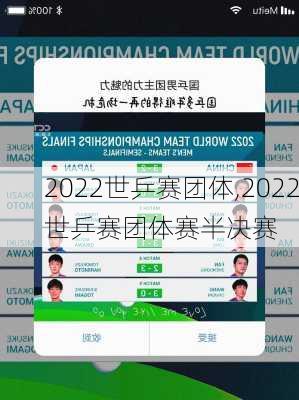 2022世乒赛团体,2022世乒赛团体赛半决赛
