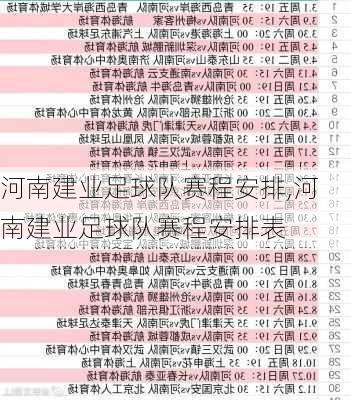 河南建业足球队赛程安排,河南建业足球队赛程安排表