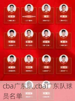 cba广东队,cba广东队球员名单
