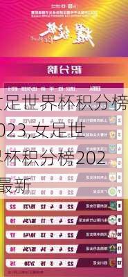 女足世界杯积分榜2023,女足世界杯积分榜2023最新