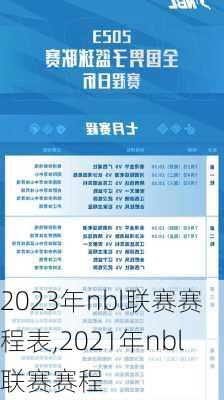 2023年nbl联赛赛程表,2021年nbl联赛赛程