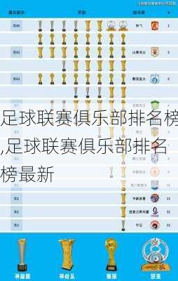足球联赛俱乐部排名榜,足球联赛俱乐部排名榜最新