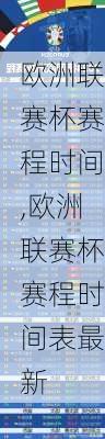 欧洲联赛杯赛程时间,欧洲联赛杯赛程时间表最新