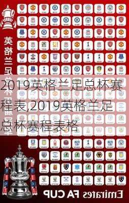 2019英格兰足总杯赛程表,2019英格兰足总杯赛程表格